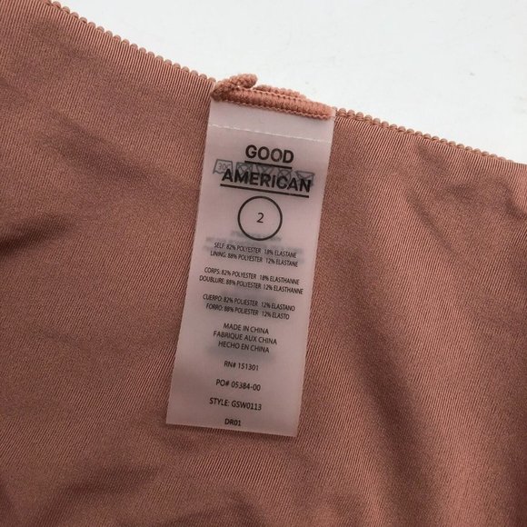 Good American Rib Better Bikini Bottom Cheeky Desert Rose Blush Pink 2 US M - Picture 4 of 4